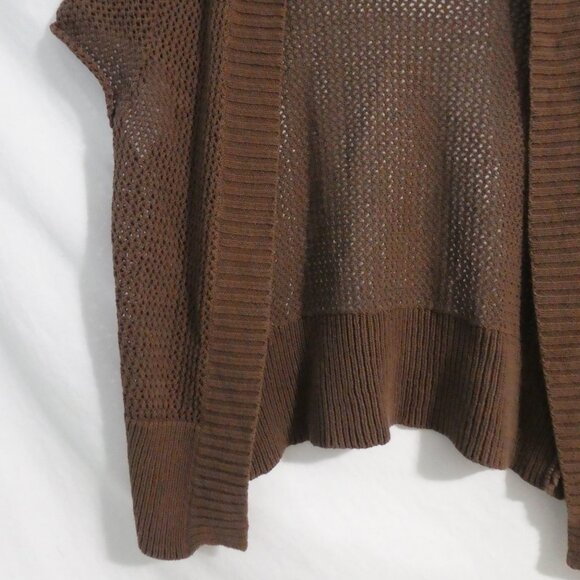 RAFAELLA | medium | Brown Short Sleeve Knit Open Front Cardigan - Shrug | NWOT - Picture 6 of 14